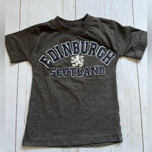 NWOT Saltire Kids Edinburgh Scotland Embroidered T Shirt Souvenir